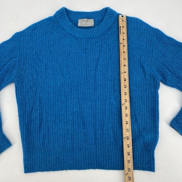 Everlane The Oversized Alpaca Crew Sweater in Heathered Blue Size Small - Picture 7 of 14